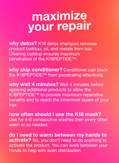 Full-Size Leave-In Molecular Repair Hair Mask 50mL 15mL 100mL
