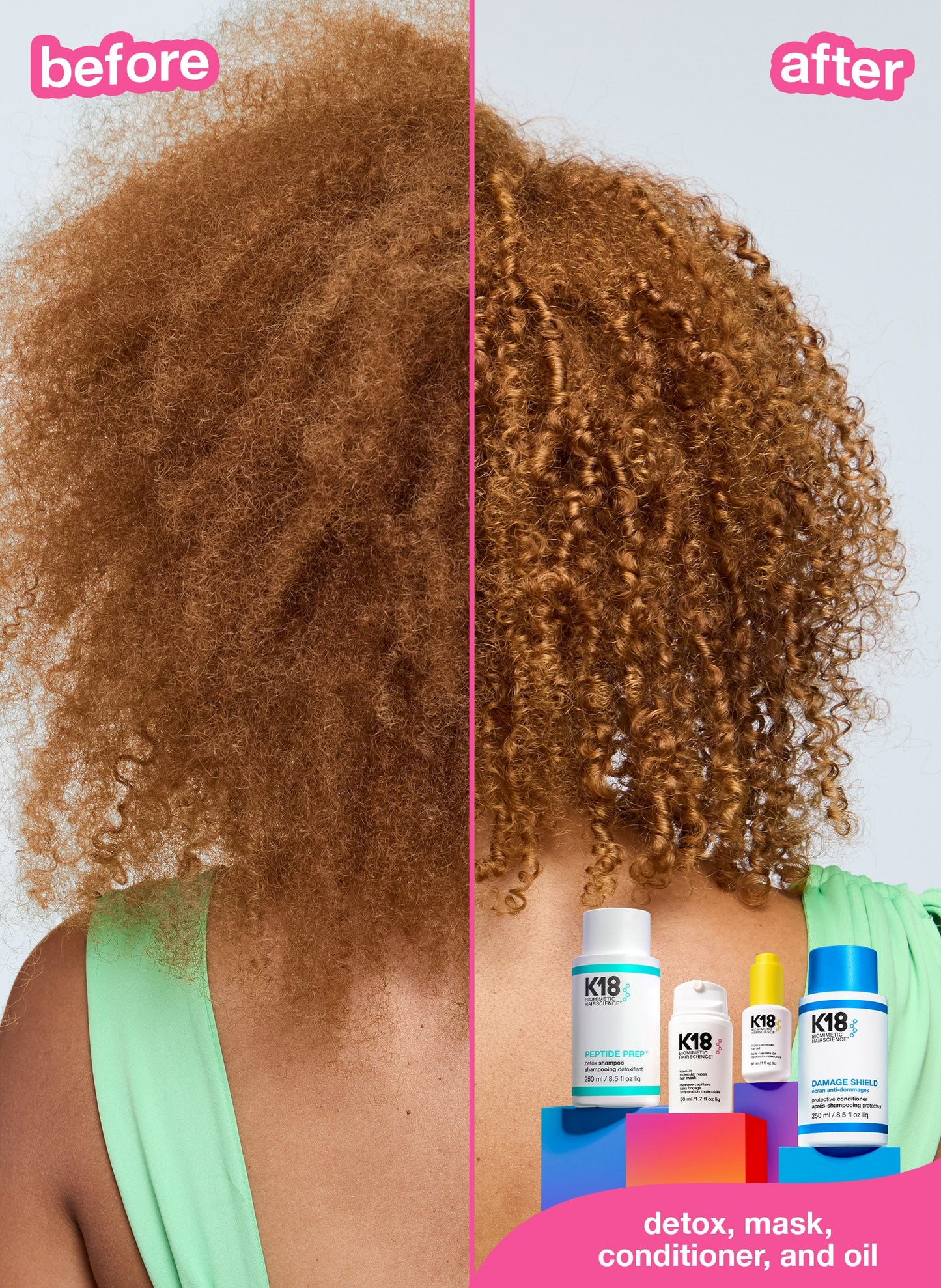 Full-Size Leave-In Molecular Repair Hair Mask 50mL 15mL 100mL