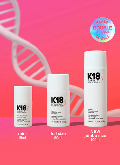 Full-Size Leave-In Molecular Repair Hair Mask 50mL 15mL 100mL